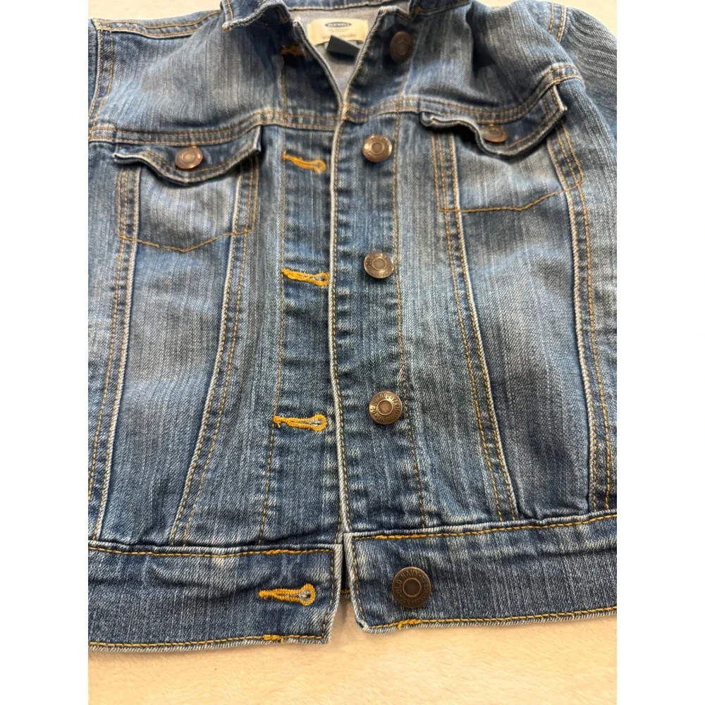 Old Navy Kids Unisex Stretch Denim Jacket Medium Wash Blue Size S 6-7